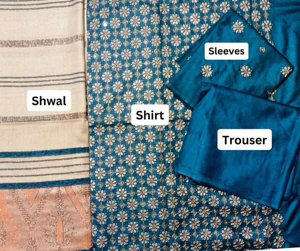 DHANAK 3PC FULL EMBROIDERED
