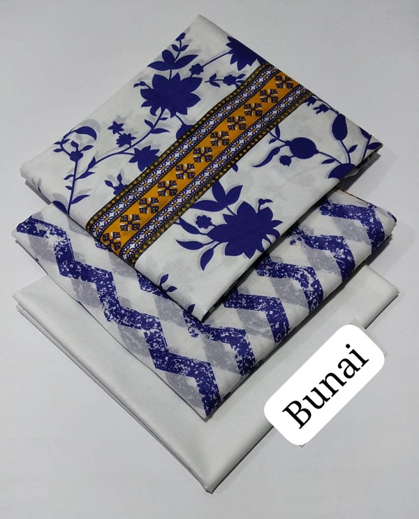 UNSTICHED 3PC PRINTED LAWN DRESS