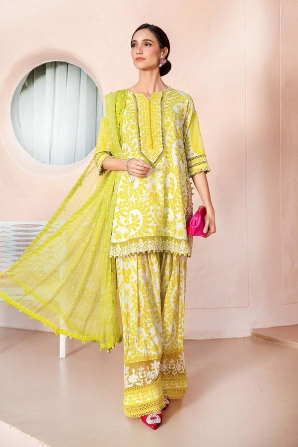 UNSTICHED 3PC PRINTED LAWN DRESS