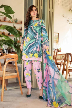 UNSTICHED 3PC PRINTED LAWN DRESS
