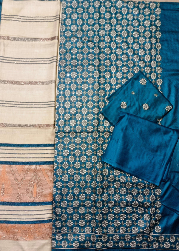 DHANAK 3PC FULL EMBROIDERED
