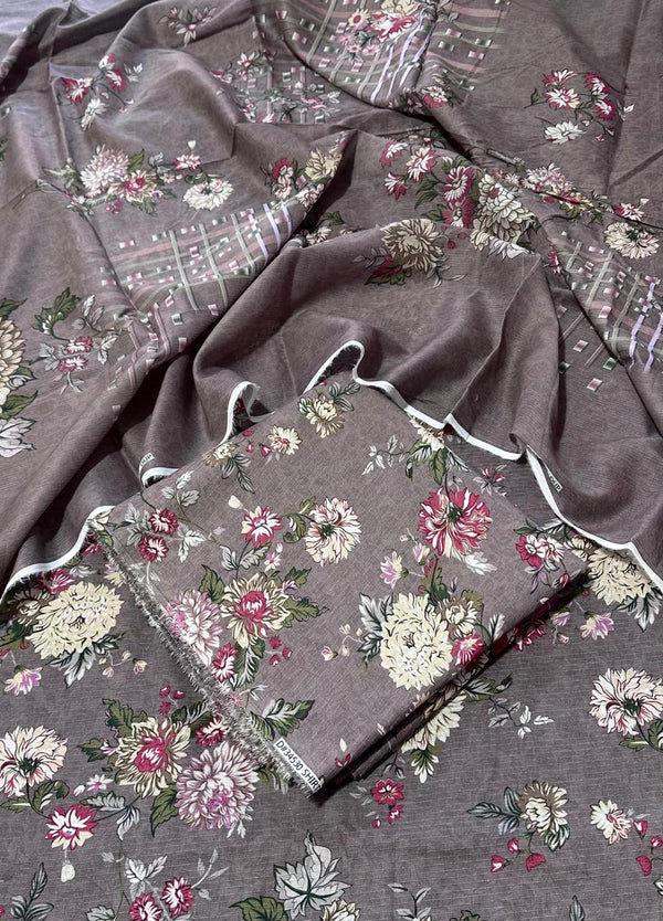 UNSTICHED 3PC PRINTED LAWN DRESS