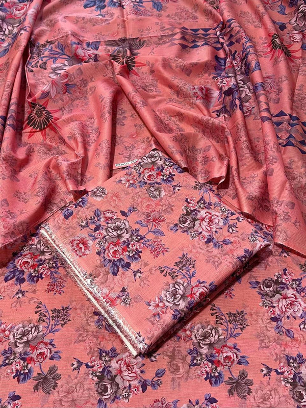 UNSTICHED 3PC PRINTED LAWN DRESS