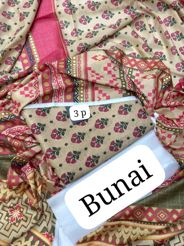 UNSTICHED 3PC PRINTED LAWN DRESS