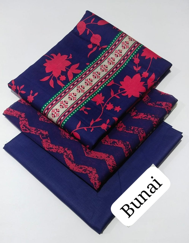 UNSTICHED 3PC PRINTED LAWN DRESS