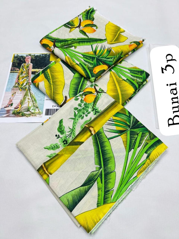 UNSTICHED 3PC PRINTED LAWN DRESS