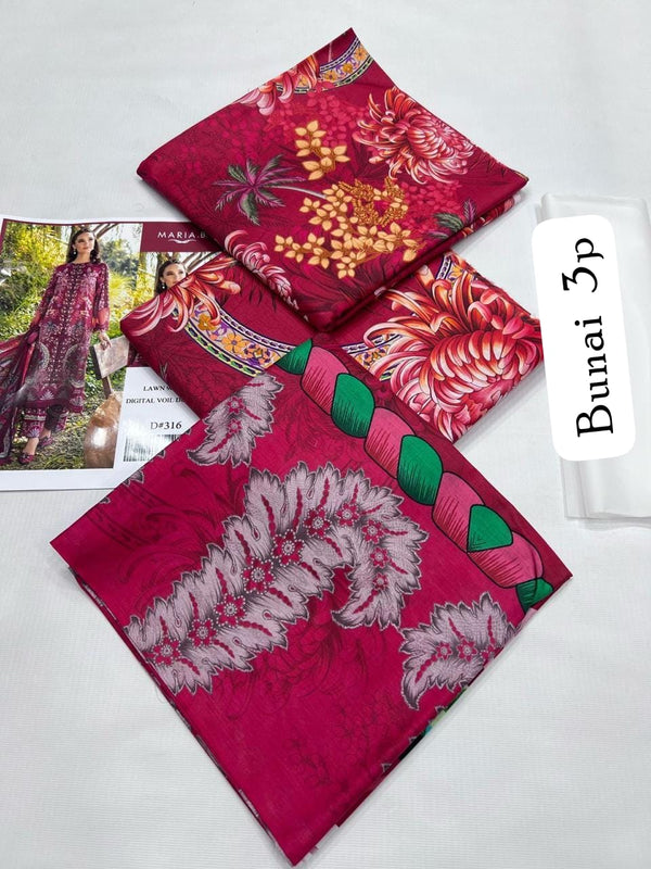UNSTICHED 3PC PRINTED LAWN DRESS