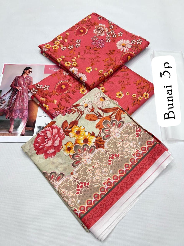 UNSTICHED 3PC PRINTED LAWN DRESS