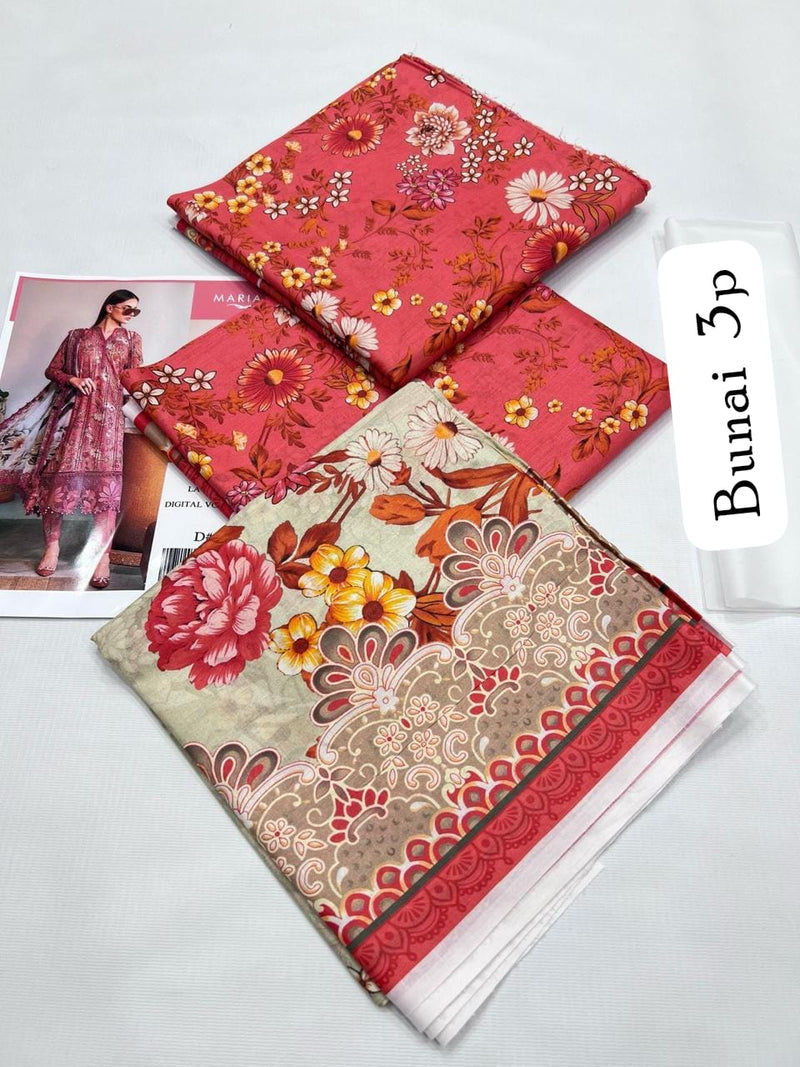 UNSTICHED 3PC PRINTED LAWN DRESS