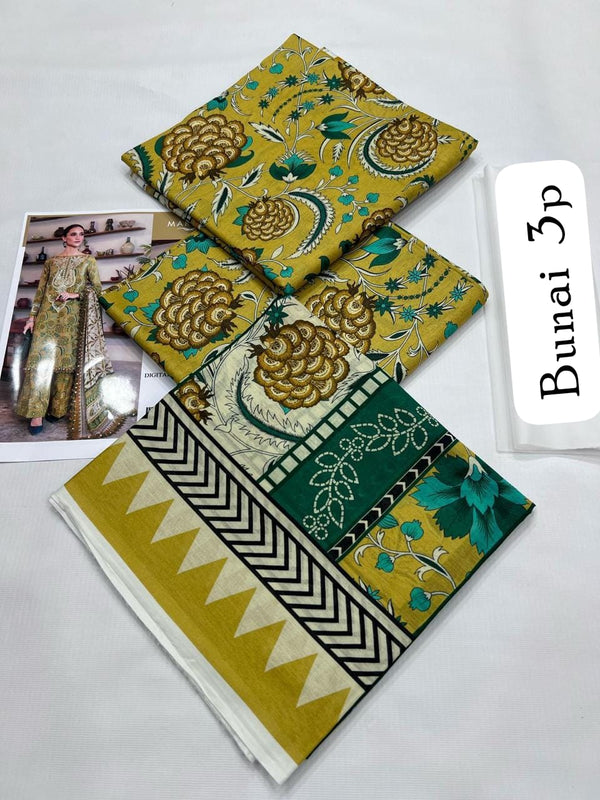 UNSTICHED 3PC PRINTED LAWN DRESS