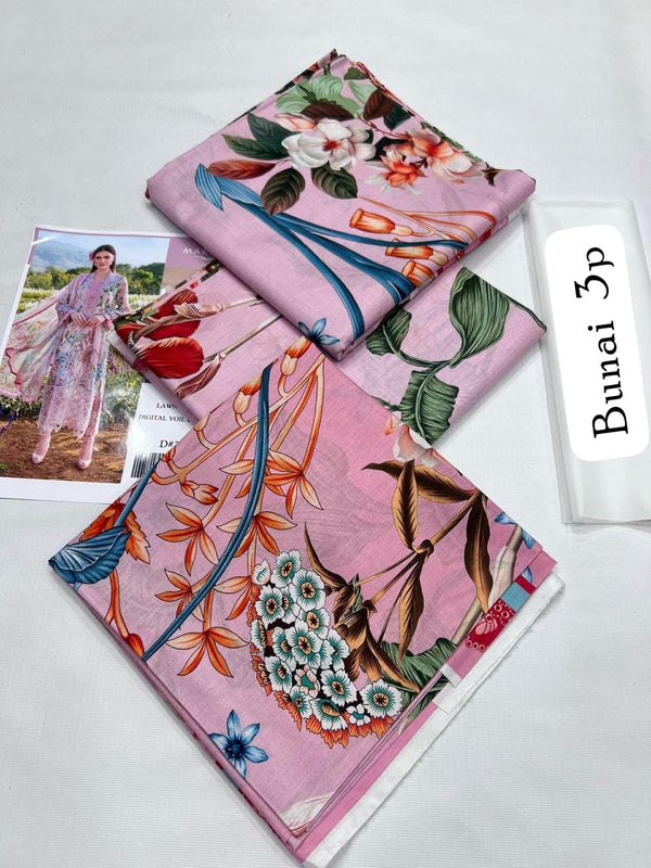 UNSTICHED 3PC PRINTED LAWN DRESS