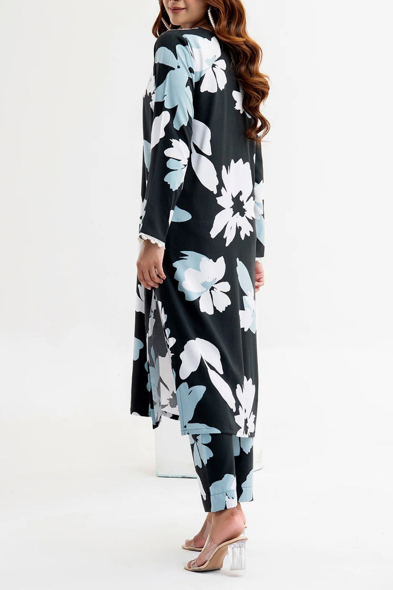 Stitched 2 piece printed shirt and printed trouser